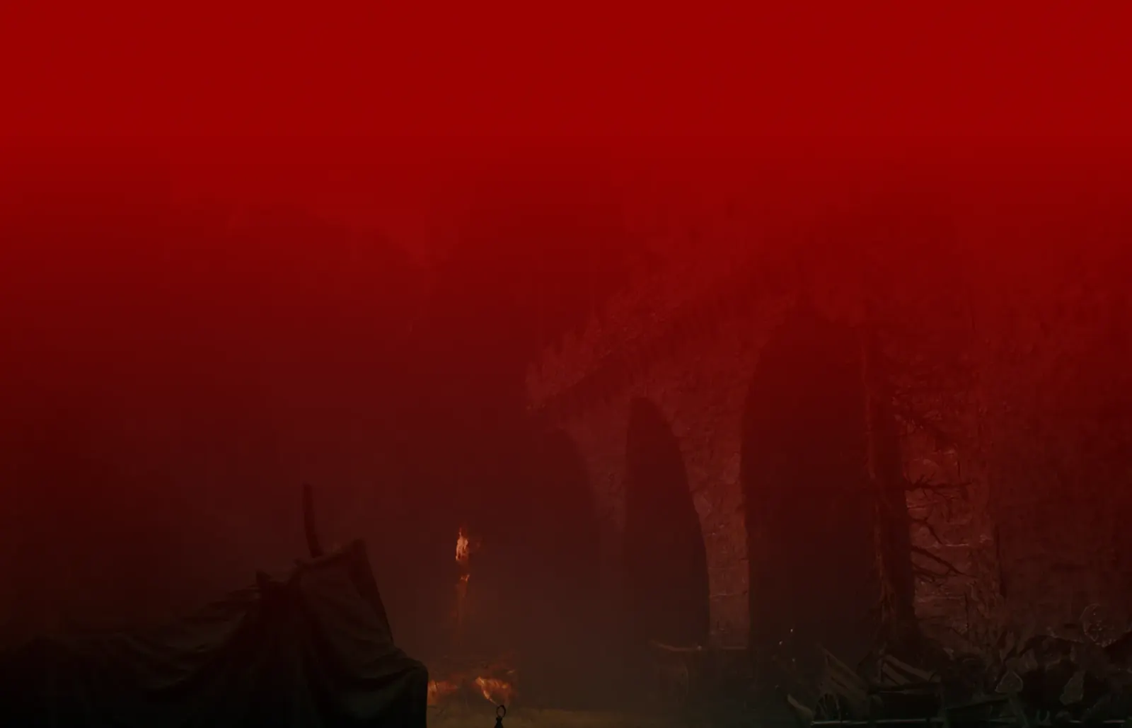 A ruined Mortal Shell II landscape from official key art.
